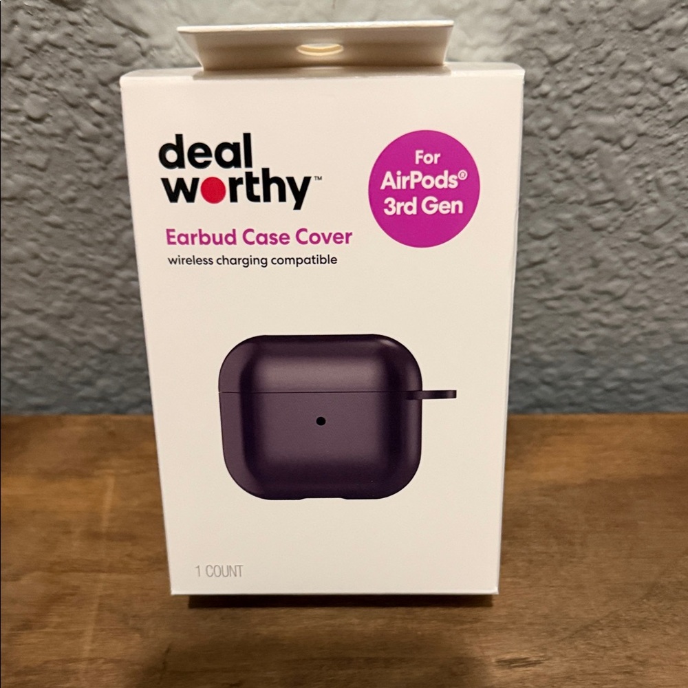 Deal Worthy Black Earbud Case Cover for AirPods 3rd Gen